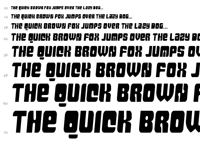 Massive Retaliation font waterfall